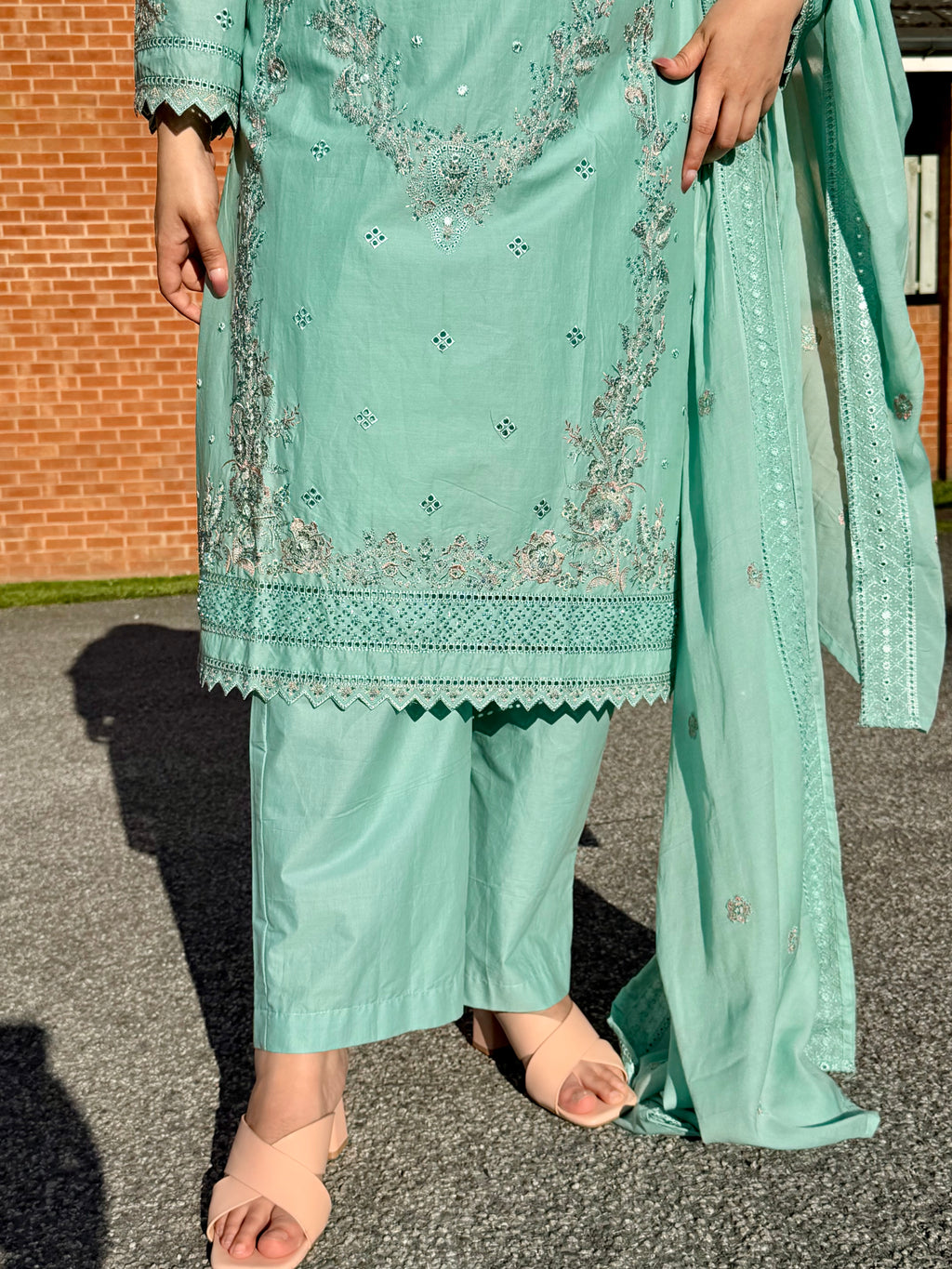 3PC Luxury Lawn Mint Green