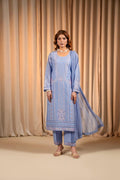 3PC Lavender Blue Luxury Lawn