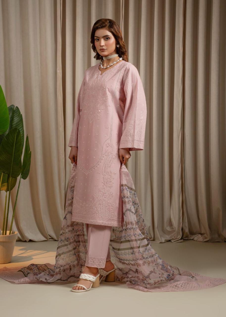 3PC Tea Pink Luxury Lawn