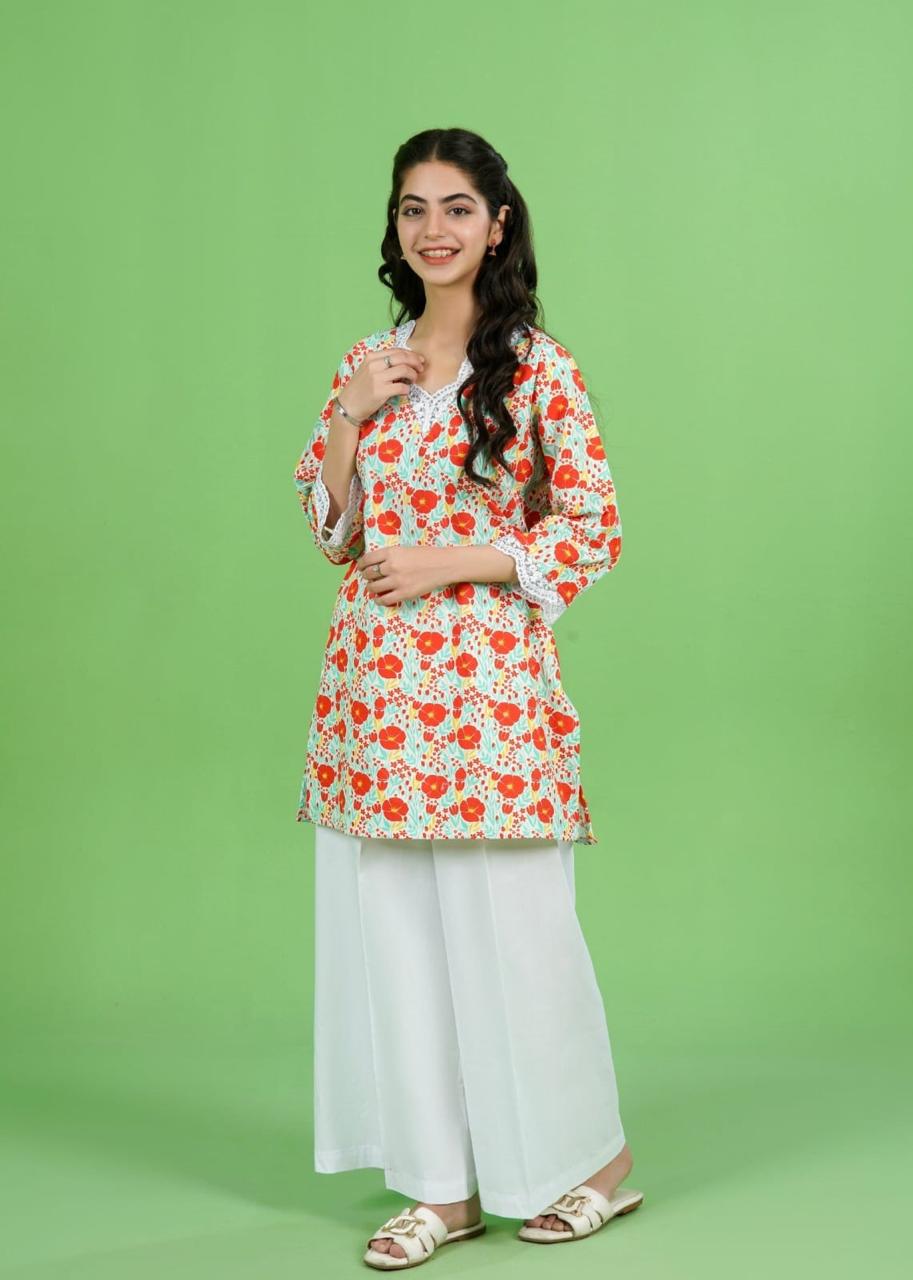 2PC Floral Print Lawn Cotton