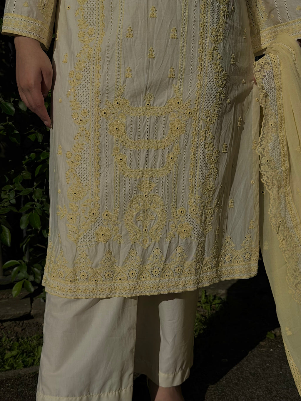 3PC Luxury Lawn Butter Yellow