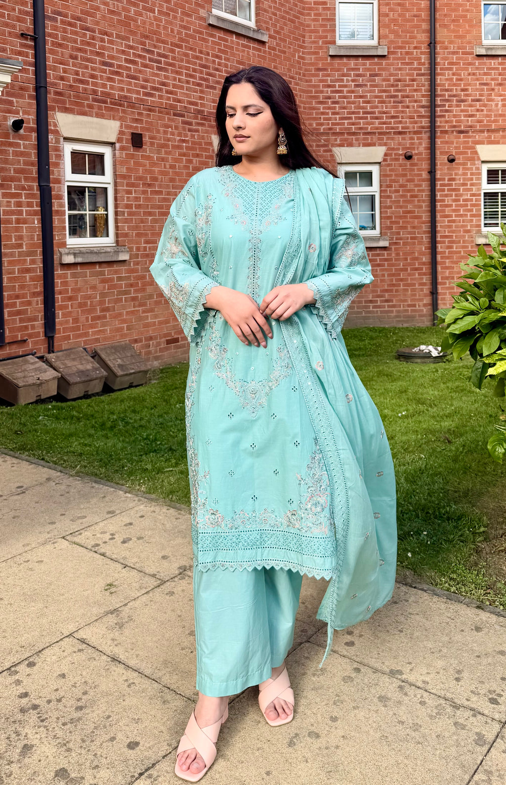 3PC Luxury Lawn Mint Green