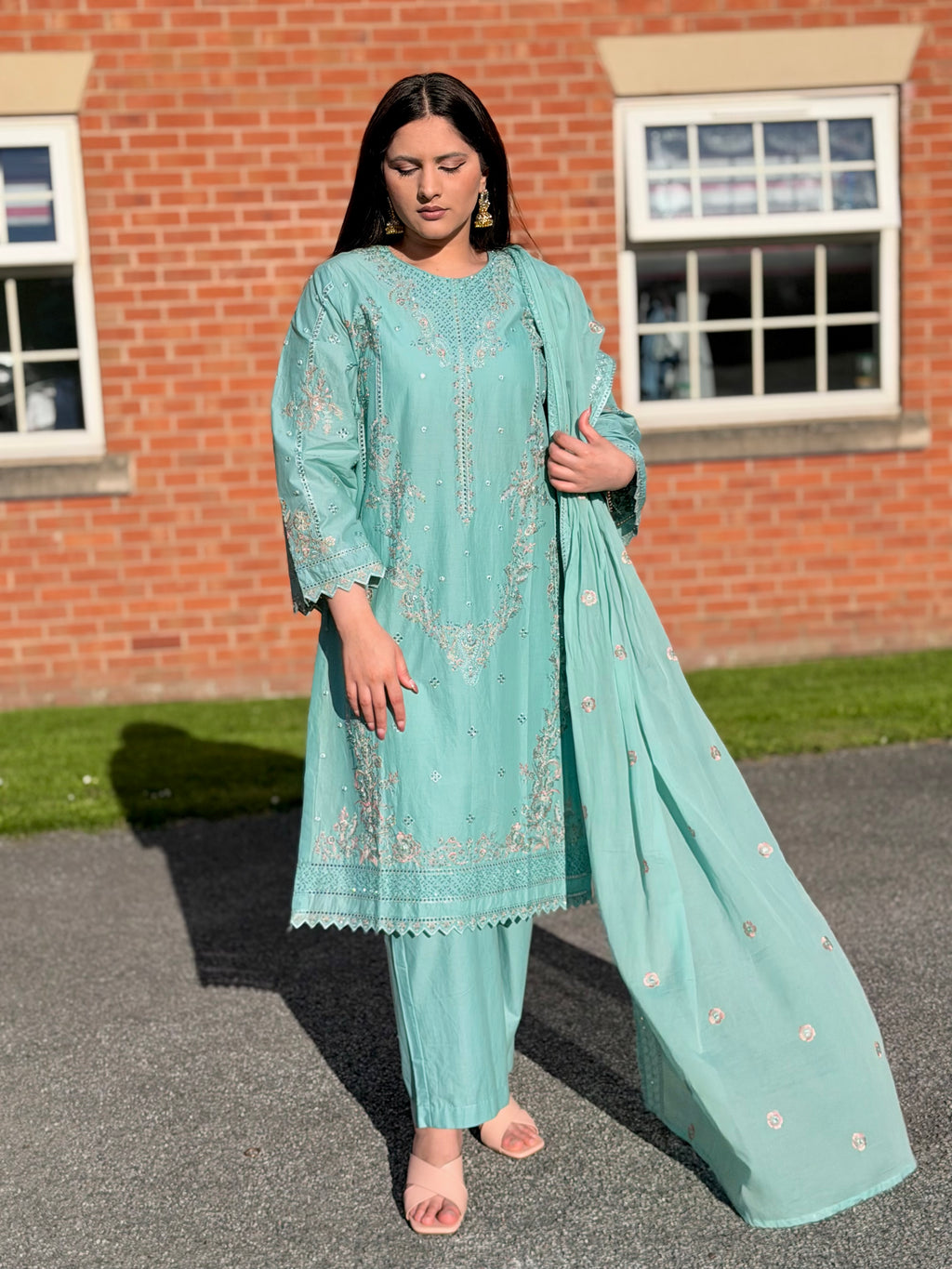 3PC Luxury Lawn Mint Green