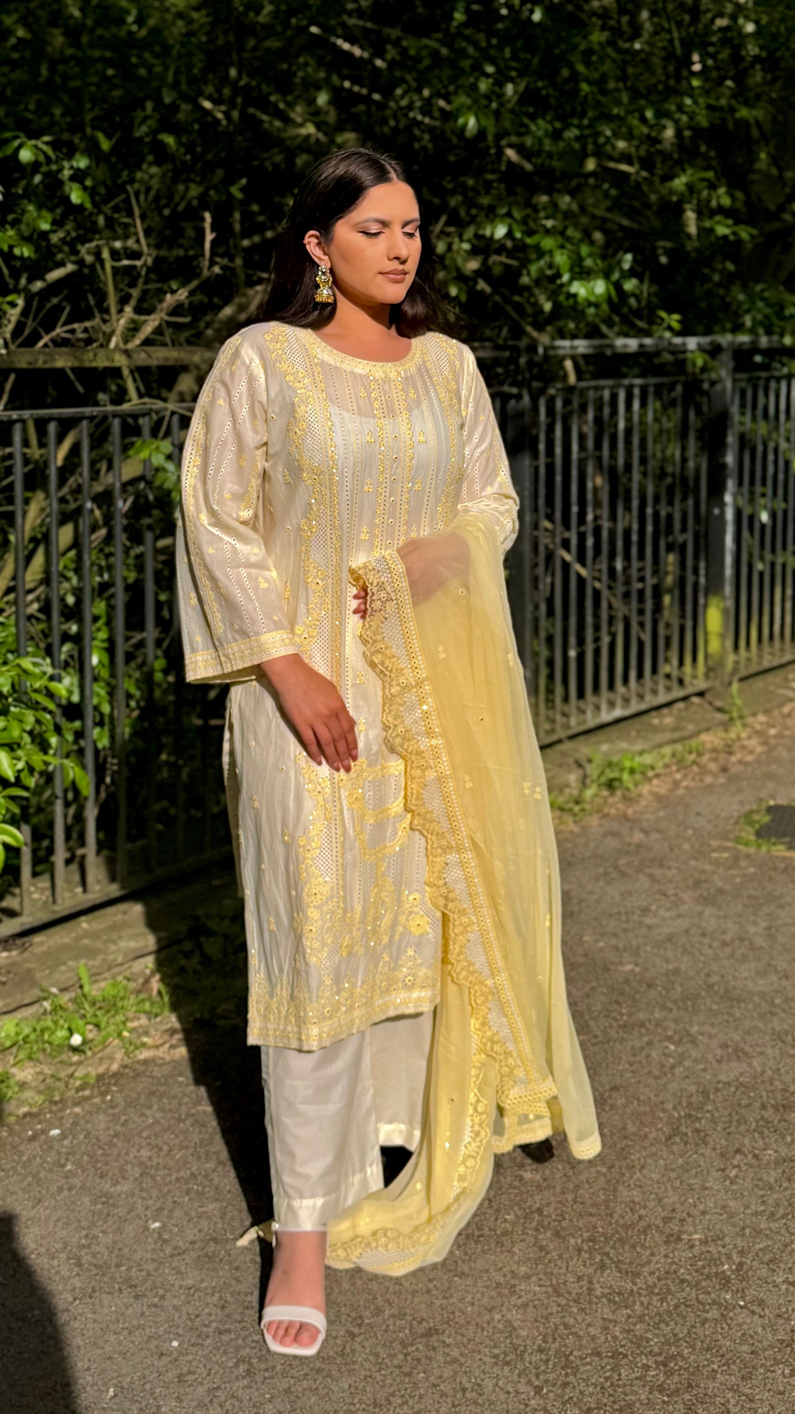 3PC Luxury Lawn Butter Yellow