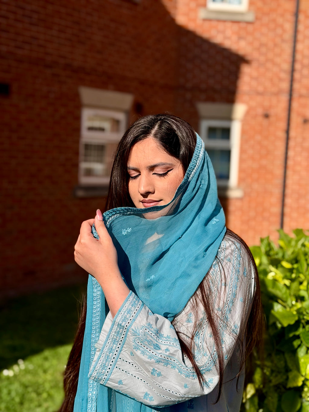 3PC Powder Blue Luxury Lawn