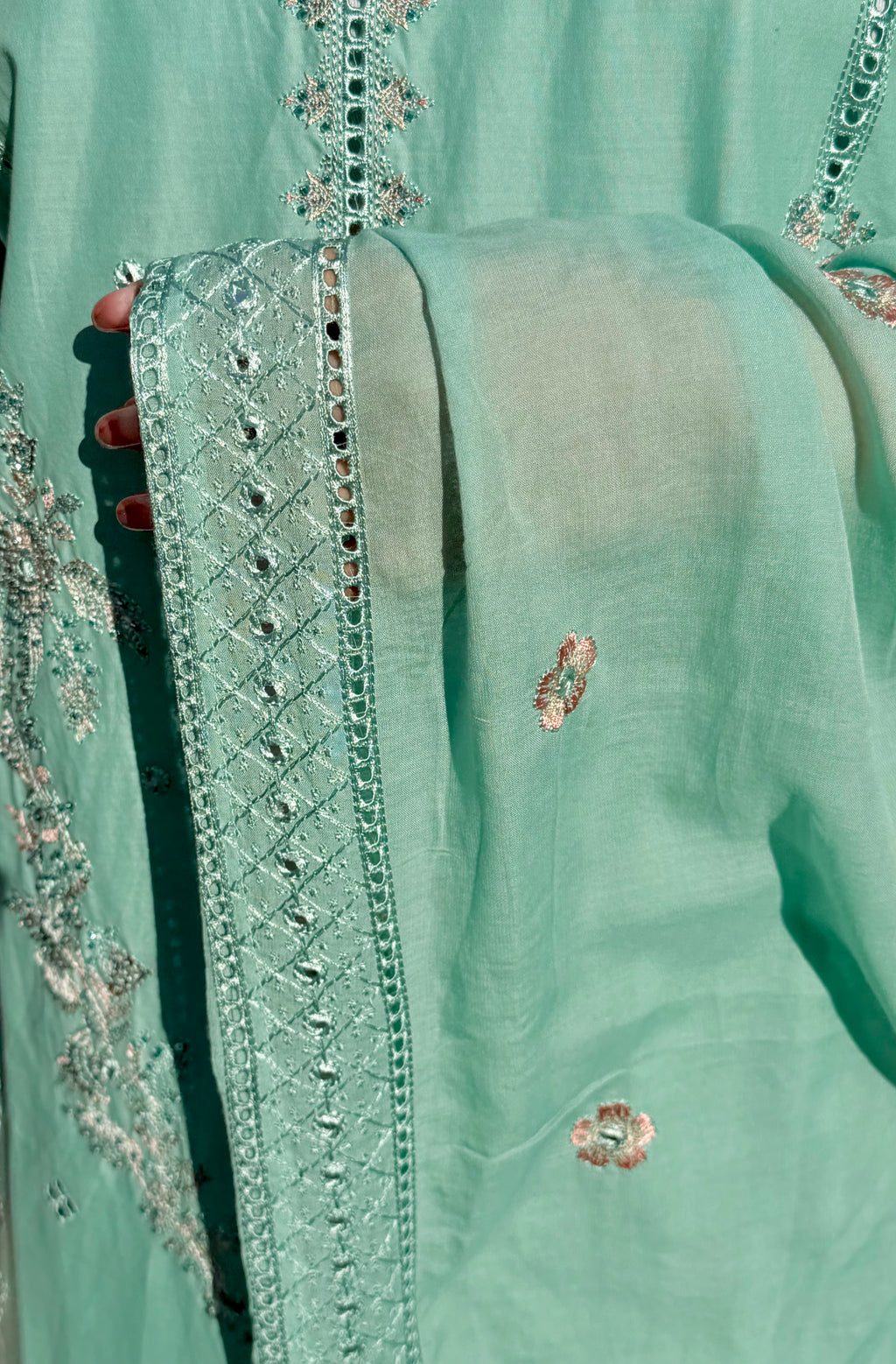 3PC Luxury Lawn Mint Green