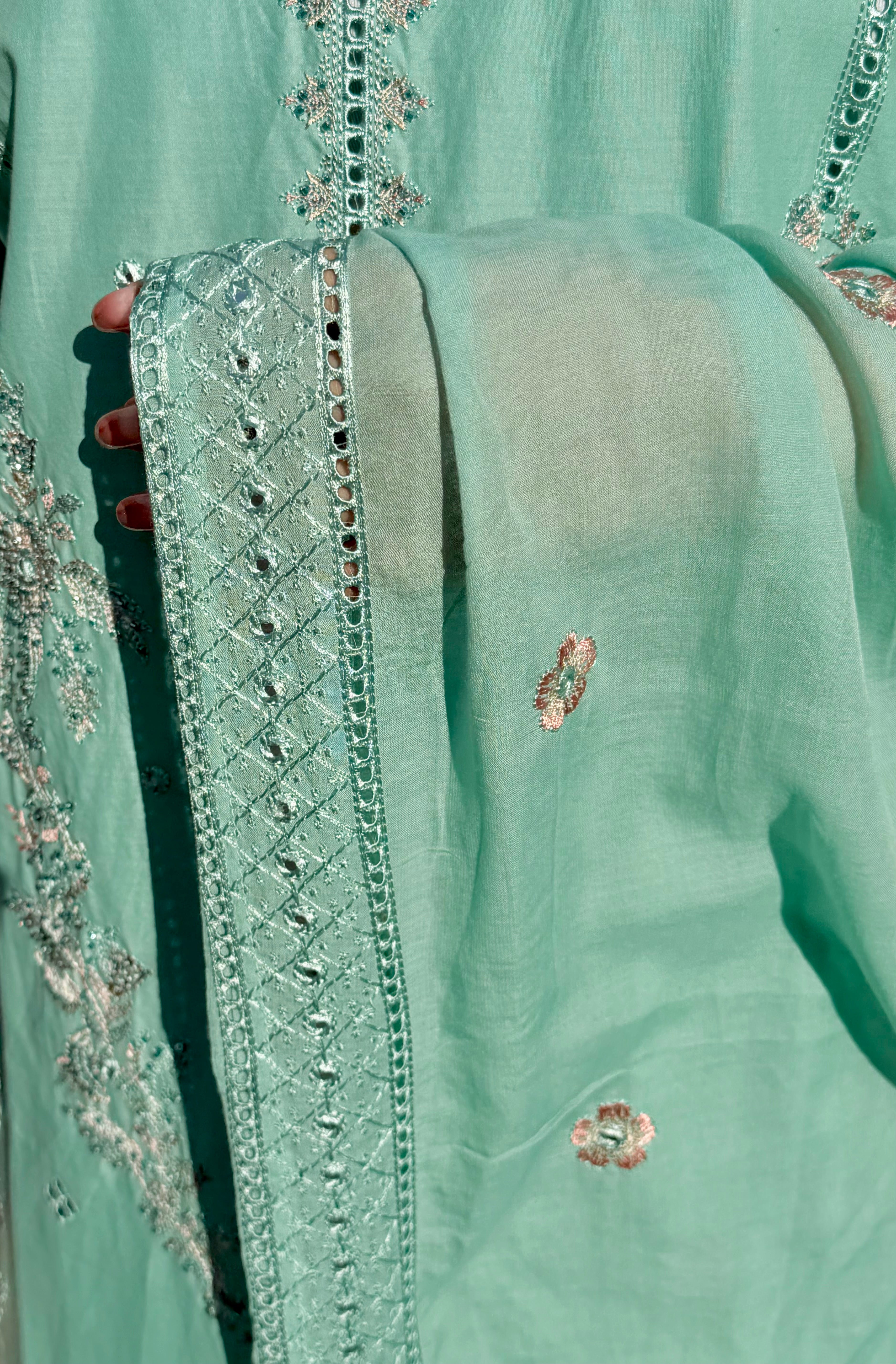 3PC Luxury Lawn Mint Green