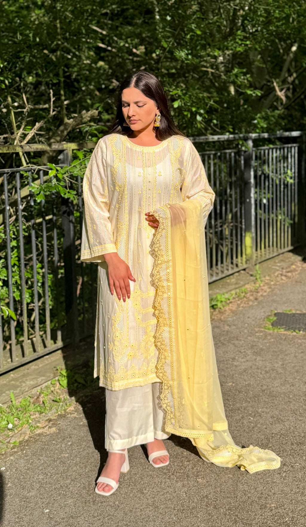 3PC Luxury Lawn Butter Yellow