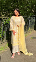 3PC Luxury Lawn Butter Yellow
