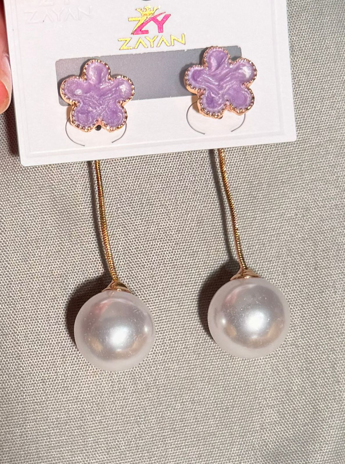 Floral Pearl Drop Earrings
