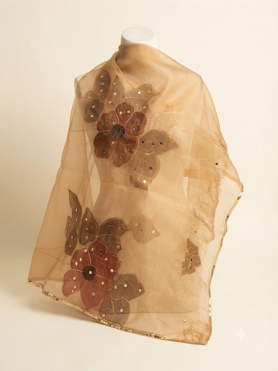 3PC Kaftan Dress - Copper Rust