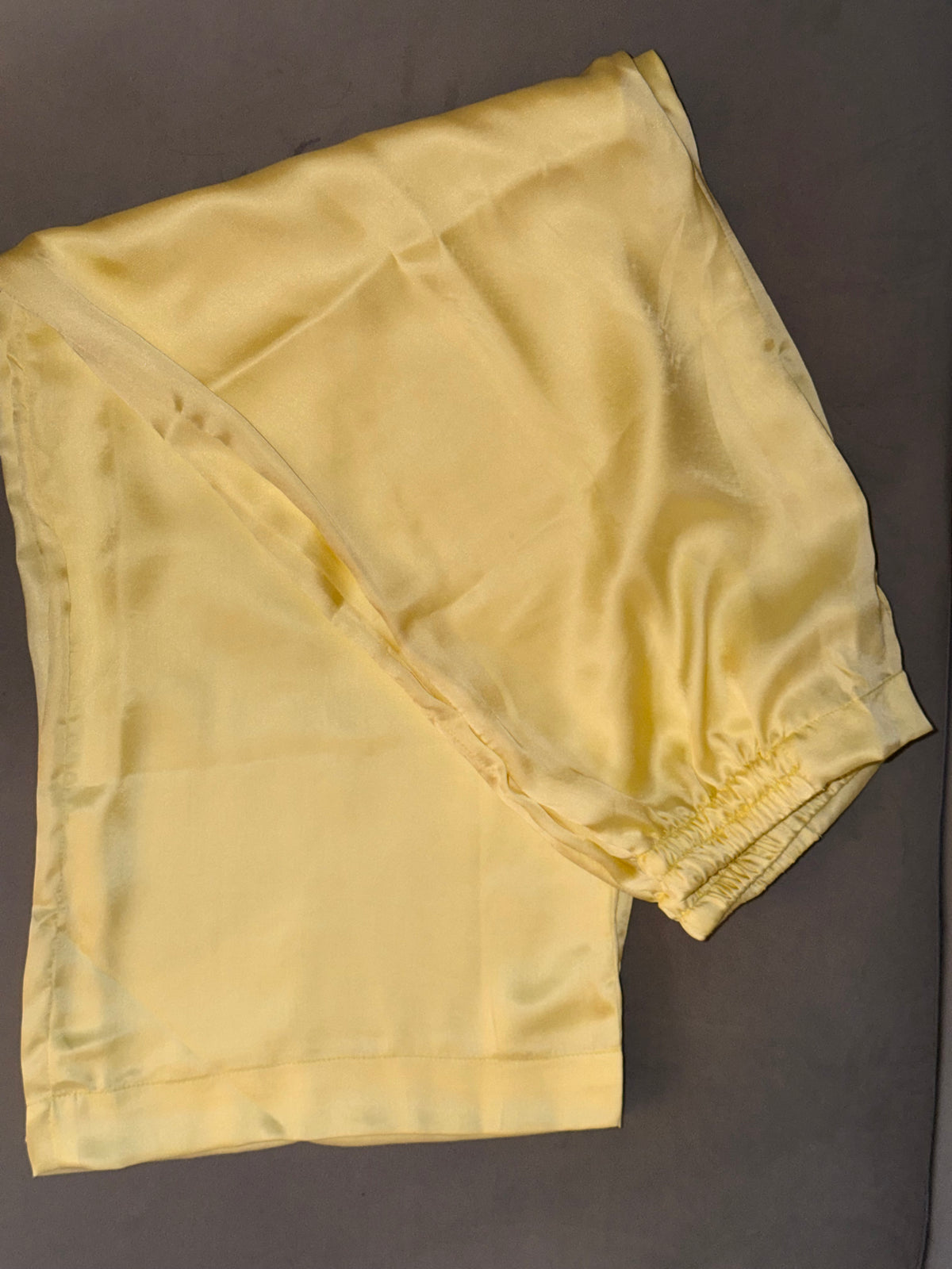 Pastel Yellow & Aqua Blue Ombré Silk Kurta Set with Wide-Leg Trousers