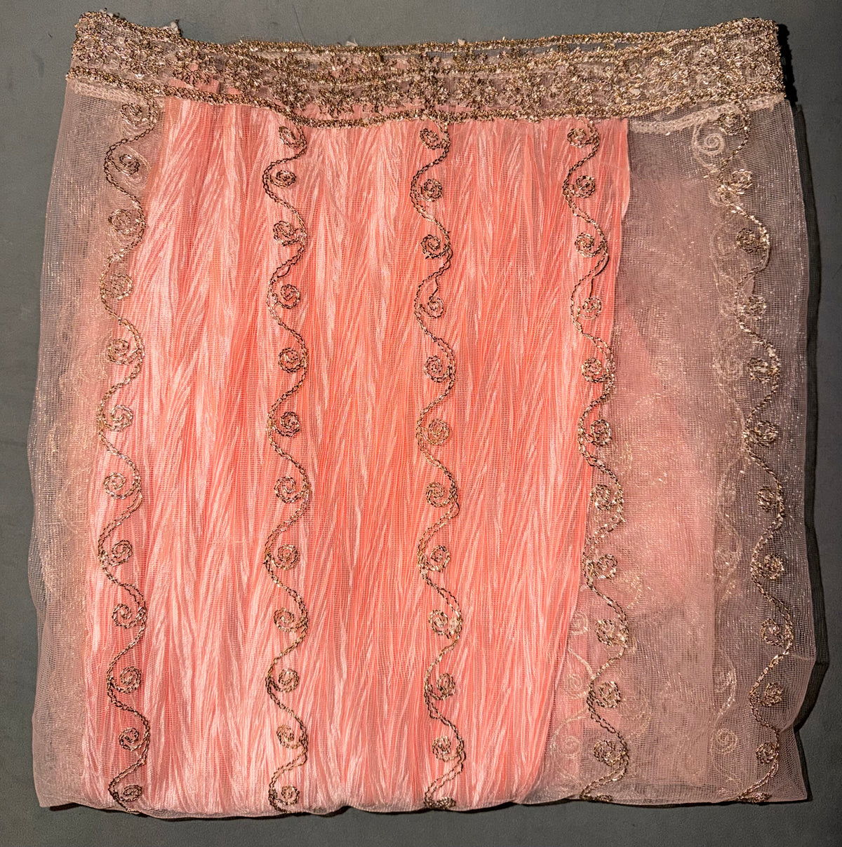 Blush Pink Embellished Silk Peplum Frock & Sharara Set