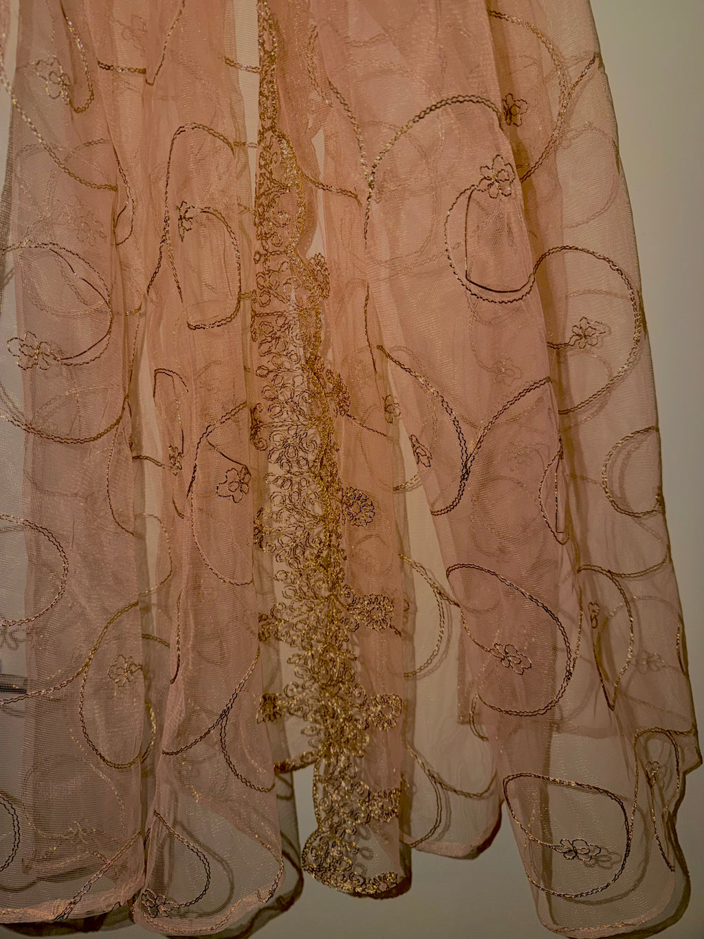 Blush Pink Embellished Silk Peplum Frock & Sharara Set