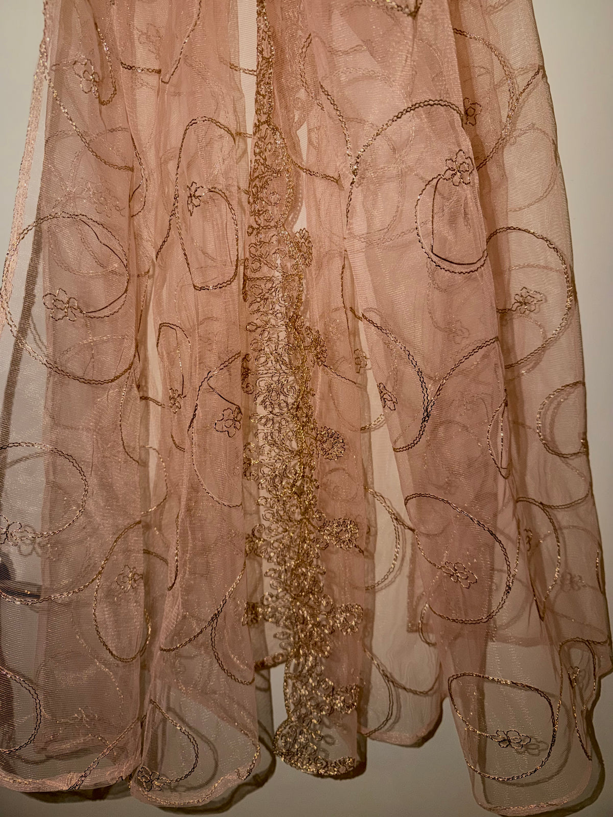 Blush Pink Embellished Silk Peplum Frock & Sharara Set