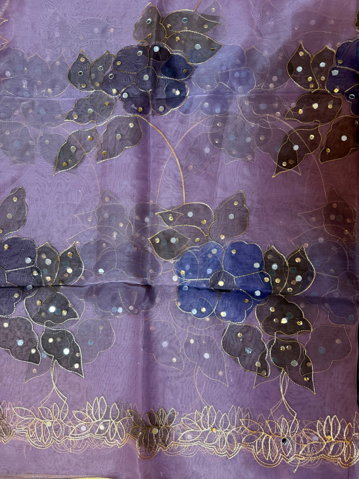 Magenta & Royal Purple Ombré Raw Silk Kurta Se