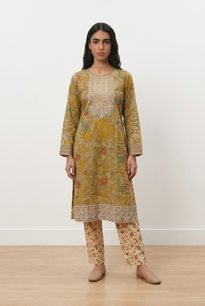 2 PC Embroided Lawn - Available in Different Colors