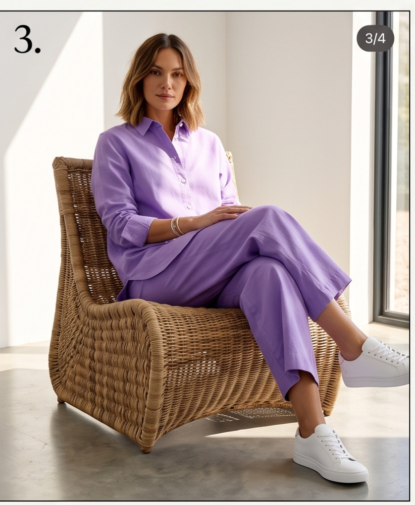 Co-ord set - Lavendar - Premium Lawn Cotton