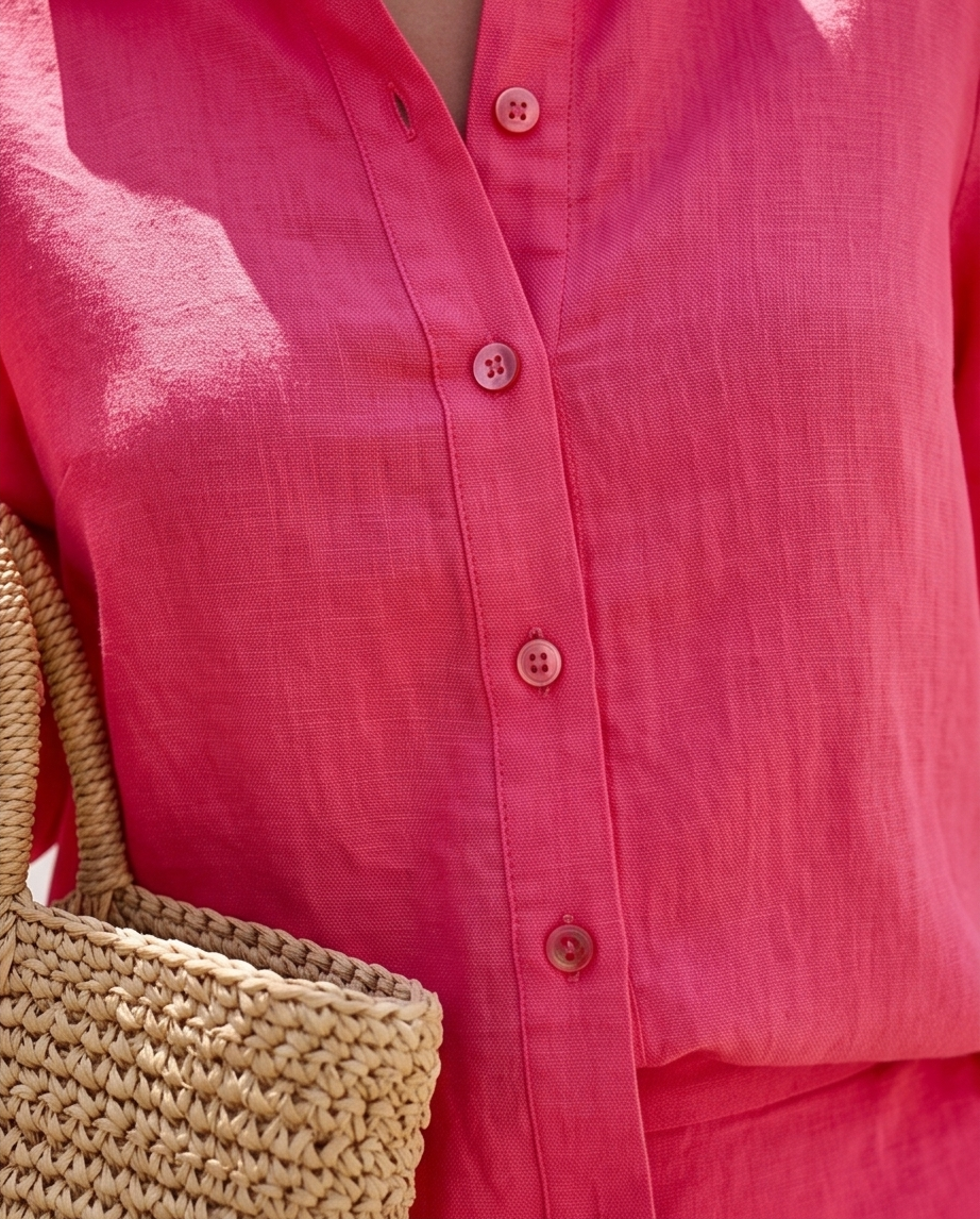 Co-ord Set - Fuchsia Pink - Premium Lawn Cotton