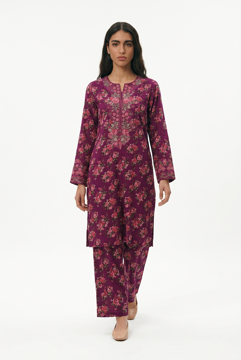 2 PC Embroided Lawn - Available in Different Colors